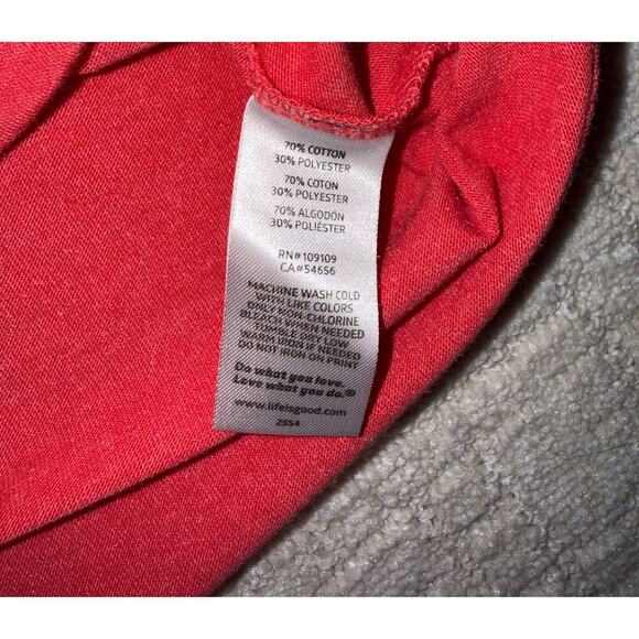 Life is Good Vintage Fishing Boat Graphic T-Shirt Red Cotton Blend Size XXL - Picture 2 of 7